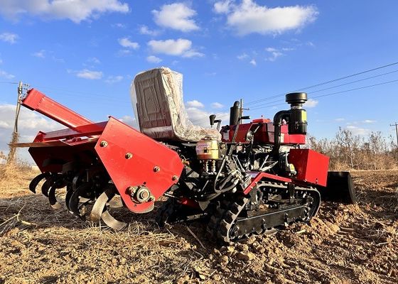 मल्टीफंक्शनल माइक्रो कल्टीवेटर 25HP रोटरी टिलर ट्रैक्टर कॉम्पैक्ट ट्रैक्टर ट्रेंचर