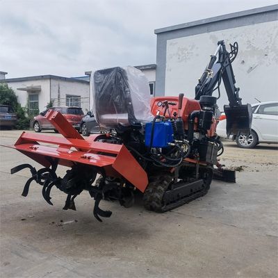 धान/सूखी भूमि डीजल मिनी क्रॉलर ट्रैक्टर 35HP 25HP डोजर ब्लेड के साथ
