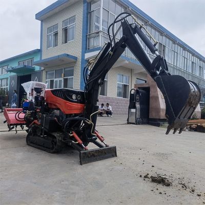 धान/सूखी भूमि डीजल मिनी क्रॉलर ट्रैक्टर 35HP 25HP डोजर ब्लेड के साथ
