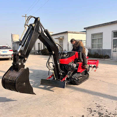 धान/सूखी भूमि डीजल मिनी क्रॉलर ट्रैक्टर 35HP 25HP डोजर ब्लेड के साथ