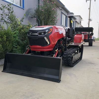 कृषि 50HP सूखी भूमि क्रॉलर ट्रैक्टर, गियर ड्राइव गार्डन ट्रैक्टर खेतों के लिए Mulcher