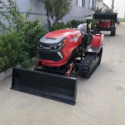 कृषि 50HP सूखी भूमि क्रॉलर ट्रैक्टर, गियर ड्राइव गार्डन ट्रैक्टर खेतों के लिए Mulcher