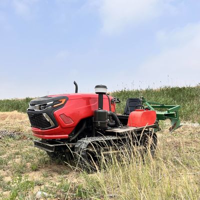 कृषि 50HP सूखी भूमि क्रॉलर ट्रैक्टर, गियर ड्राइव गार्डन ट्रैक्टर खेतों के लिए Mulcher