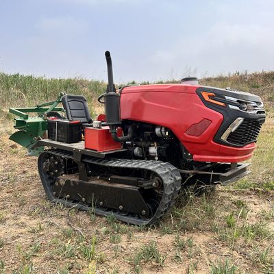 कृषि 50HP सूखी भूमि क्रॉलर ट्रैक्टर, गियर ड्राइव गार्डन ट्रैक्टर खेतों के लिए Mulcher