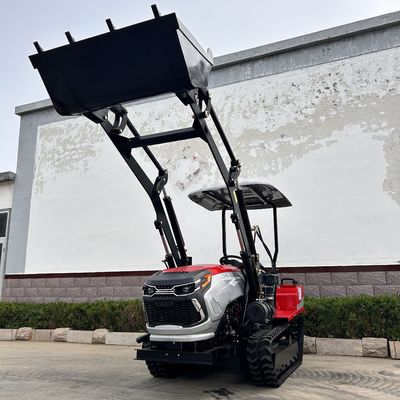 गार्डन क्रॉलर ट्रैक ट्रैक्टर 50HP 60HP लोडर के साथ छोटे खेत क्रॉलर ट्रैक्टर