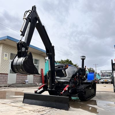 क्रॉलर ट्रैक कॉम्पैक्ट ट्रैक्टर 50HP रोटरी मिनी बुलडोजर कल्विटर