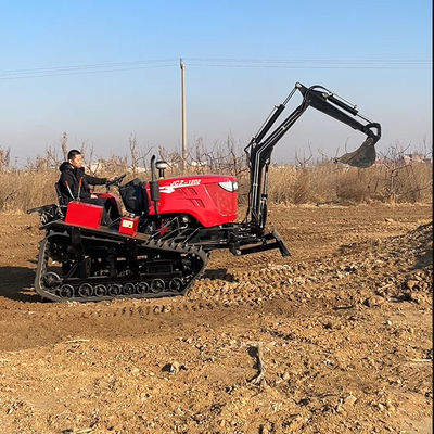 मिनी एग्रीकल्चरल क्रॉलर ट्रैक्टर 80HP मल्टीफंक्शन ट्रैकड कॉम्पैक्ट ट्रैक्टर