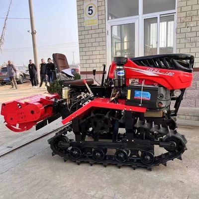 कृषि मशीनरी उपकरण 35HP डीजल कृषि चलने वाला ट्रैक्टर रोटरी टिलिंग मशीन के साथ