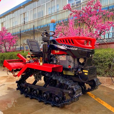 कृषि मशीनरी उपकरण 35HP डीजल कृषि चलने वाला ट्रैक्टर रोटरी टिलिंग मशीन के साथ