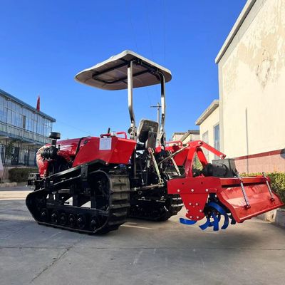 सहायक उपकरण के साथ शक्तिशाली लघु 50HP धान क्षेत्र क्रॉलर ट्रैक्टर