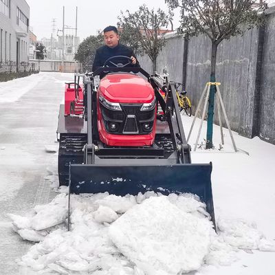 मिनी ऑर्चर्ड 50HP धान के खेत क्रॉलर ट्रैक्टर लोडर के साथ कृषि मशीनरी