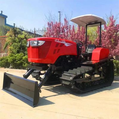 OEM ODM 120HP क्रॉलर ट्रैक्टर पैडी फील्ड मिनी क्रॉलर ट्रैक्टर रोटरी टिलर रोल के साथ