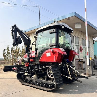 120 एचपी बंद कैब ट्रैक्टर कृषि उपकरण डीजल इंजन के साथ मिनी क्रॉलर ट्रैक्टर